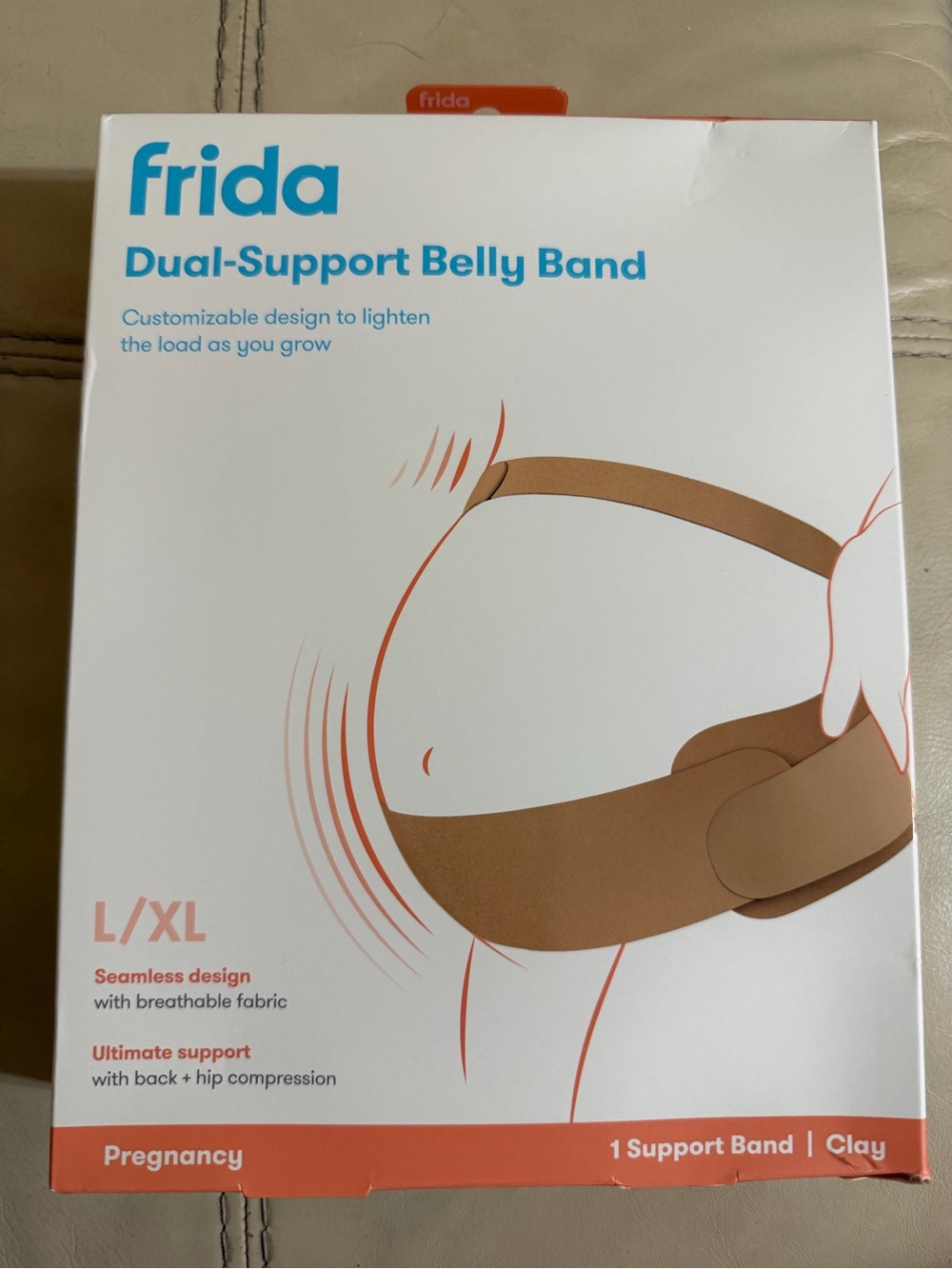 Frida Dual-Support Belly Band L/XL - Clay